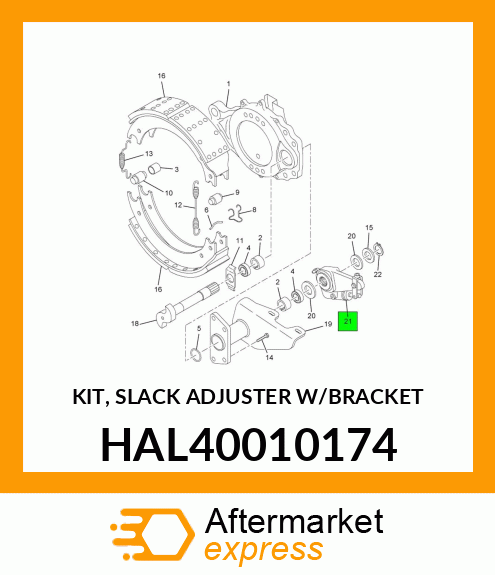 KIT, SLACK ADJUSTER W/BRACKET HAL40010174