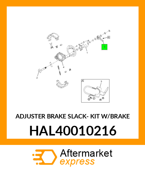 ADJUSTER BRAKE SLACK- KIT W/BRAKE HAL40010216