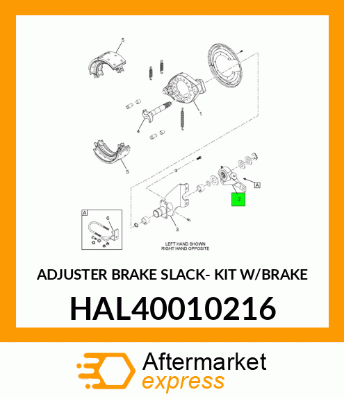 ADJUSTER BRAKE SLACK- KIT W/BRAKE HAL40010216