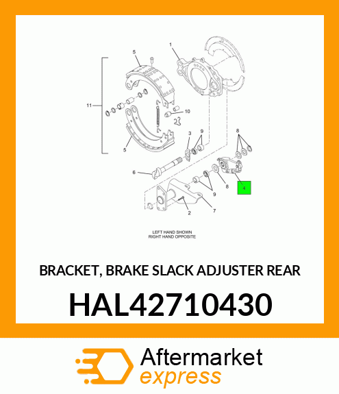 BRACKET, BRAKE SLACK ADJUSTER REAR HAL42710430