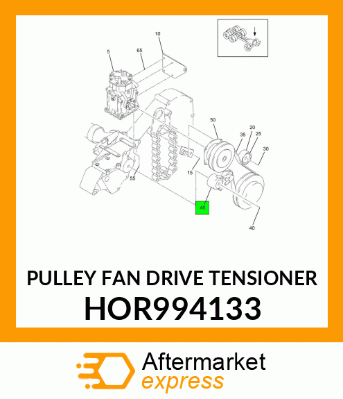 PULLEY FAN DRIVE TENSIONER HOR994133