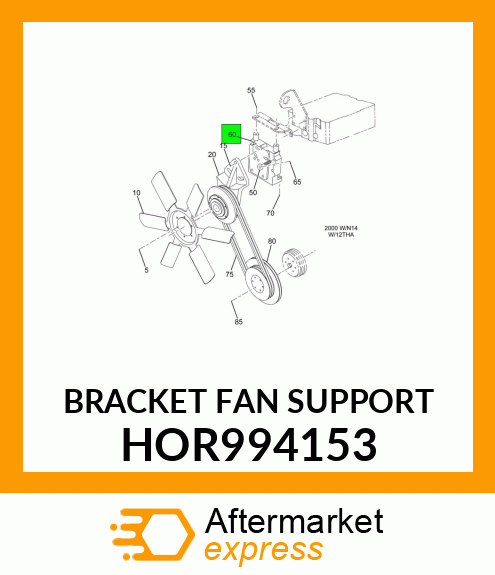 BRACKET FAN SUPPORT HOR994153