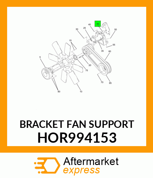 BRACKET FAN SUPPORT HOR994153