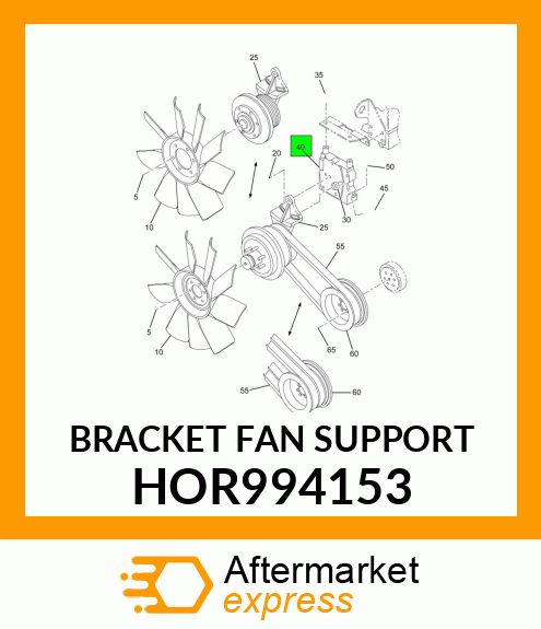 BRACKET FAN SUPPORT HOR994153