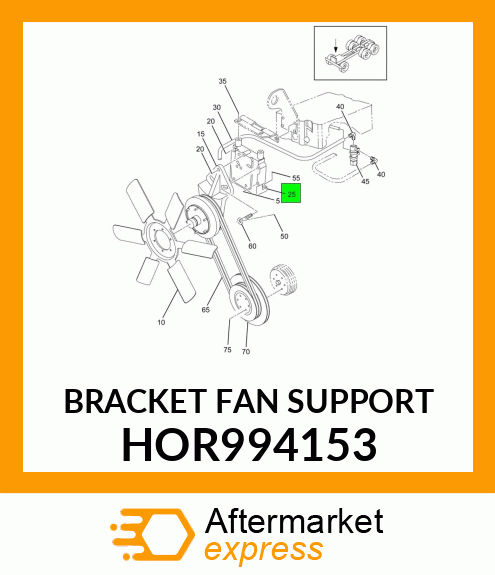 BRACKET FAN SUPPORT HOR994153