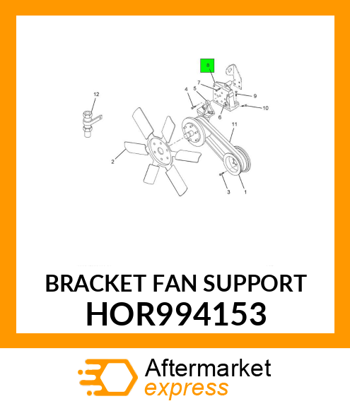 BRACKET FAN SUPPORT HOR994153