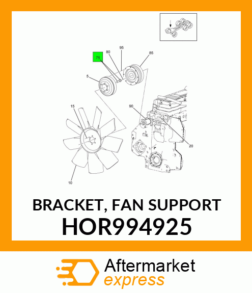 BRACKET, FAN SUPPORT HOR994925
