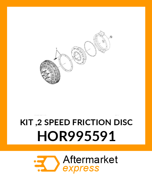 KIT ,2 SPEED FRICTION DISC HOR995591
