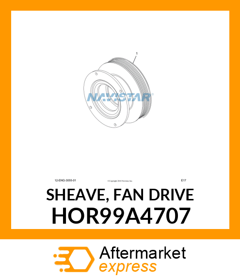 SHEAVE, FAN DRIVE HOR99A4707