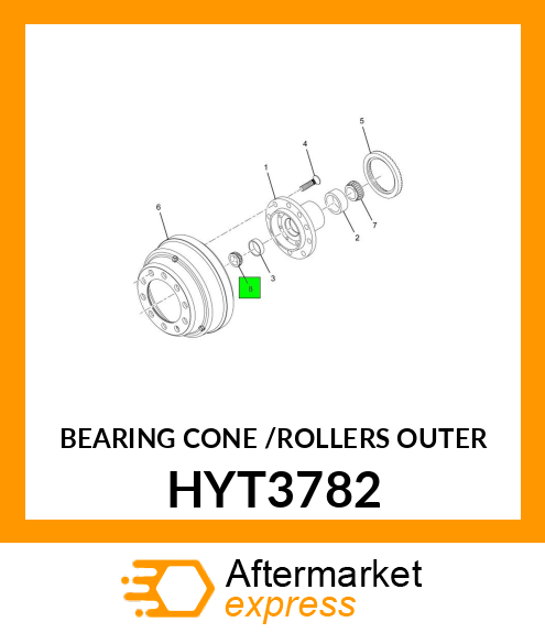 BEARING CONE /ROLLERS OUTER HYT3782
