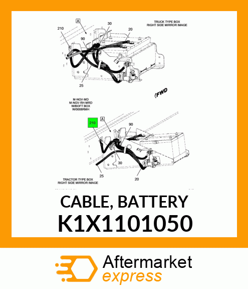 CABLE, BATTERY K1X1101050