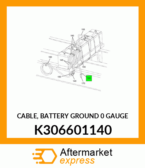 CABLE, BATTERY GROUND 0 GAUGE K306601140