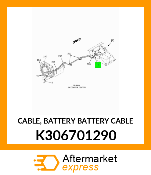 CABLE, BATTERY BATTERY CABLE K306701290