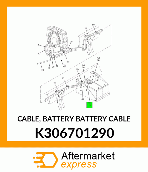 CABLE, BATTERY BATTERY CABLE K306701290