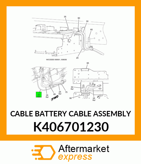 CABLE BATTERY CABLE ASSEMBLY K406701230