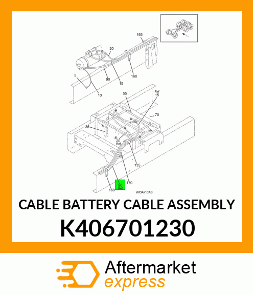 CABLE BATTERY CABLE ASSEMBLY K406701230