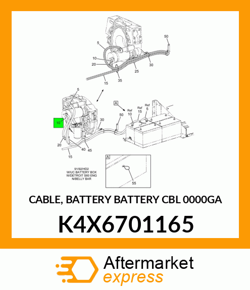 CABLE, BATTERY BATTERY CBL 0000GA K4X6701165