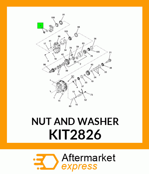 NUT AND WASHER KIT2826
