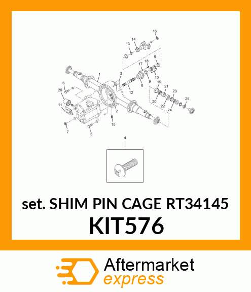 SET SHIM PIN CAGE RT34145 KIT576