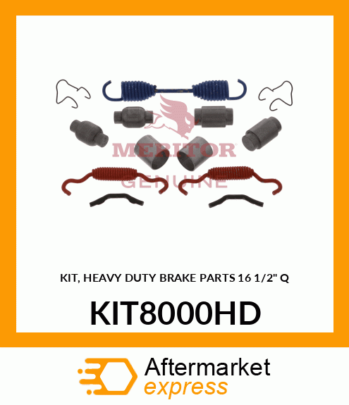 KIT, HEAVY DUTY BRAKE PARTS 16 1/2" Q KIT8000HD