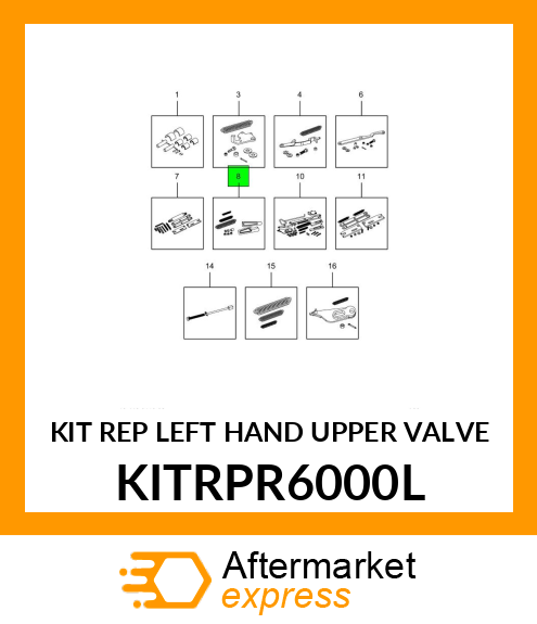 KIT REP LEFT HAND UPPER VALVE KITRPR6000L