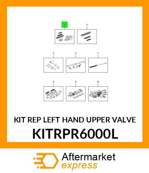 KIT REP LEFT HAND UPPER VALVE KITRPR6000L