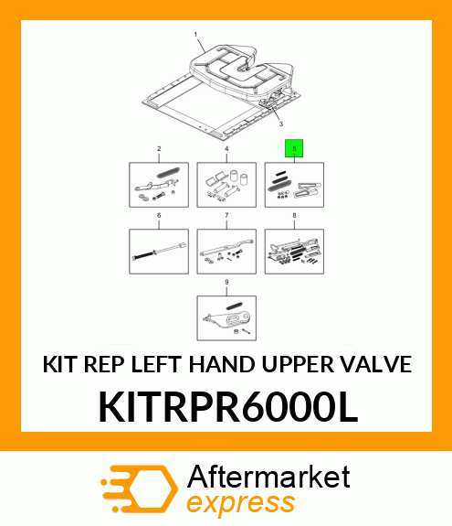 KIT REP LEFT HAND UPPER VALVE KITRPR6000L