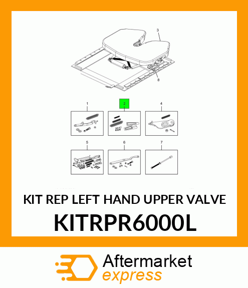 KIT REP LEFT HAND UPPER VALVE KITRPR6000L