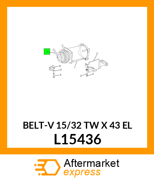 BELT-V 15/32 TW X 43 EL L15436