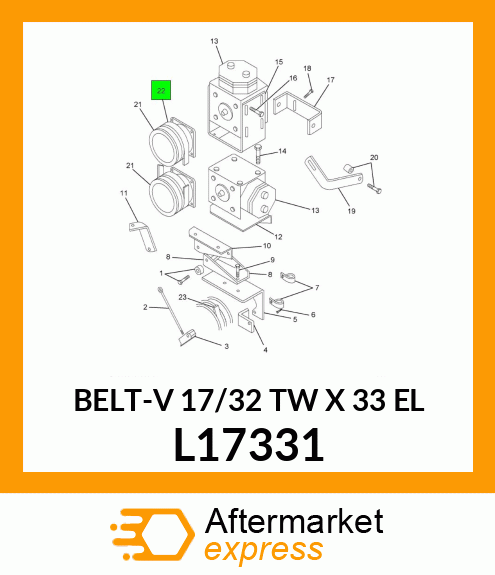 BELT-V 17/32 TW X 33 EL L17331