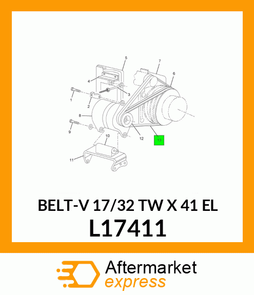 BELT-V 17/32 TW X 41 EL L17411