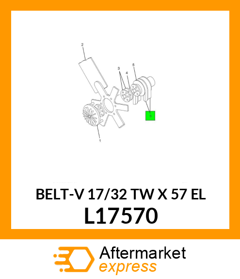 BELT-V 17/32 TW X 57 EL L17570