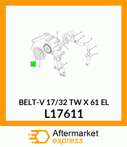 BELT-V 17/32 TW X 61 EL L17611