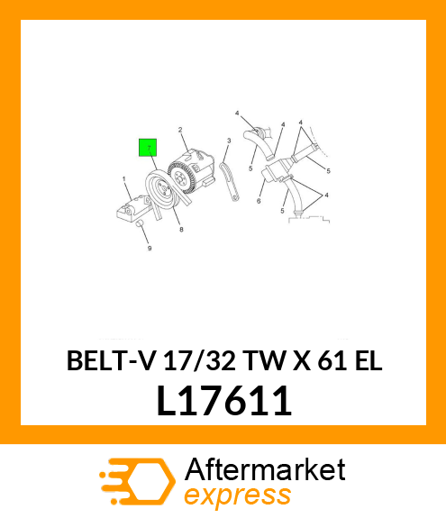 BELT-V 17/32 TW X 61 EL L17611