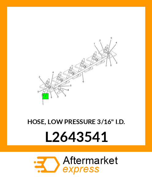 HOSE, LOW PRESSURE 3/16" I.D. L2643541