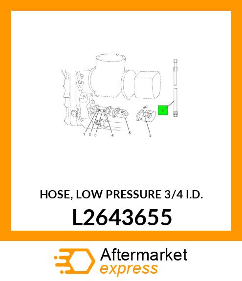 HOSE, LOW PRESSURE 3/4" I.D. L2643655