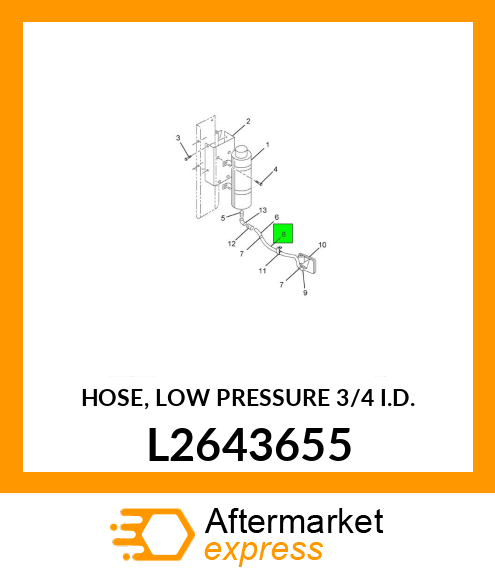 HOSE, LOW PRESSURE 3/4" I.D. L2643655