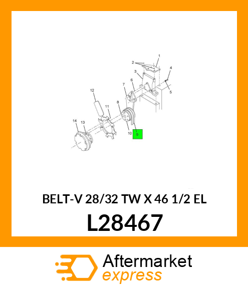 BELT-V 28/32 TW X 46 1/2 EL L28467