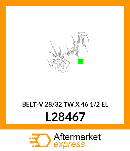 BELT-V 28/32 TW X 46 1/2 EL L28467