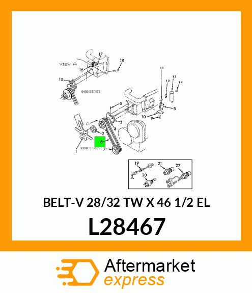 BELT-V 28/32 TW X 46 1/2 EL L28467