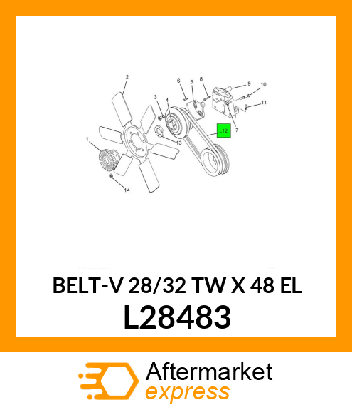 BELT-V 28/32 TW X 48 EL L28483