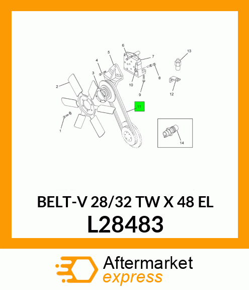 BELT-V 28/32 TW X 48 EL L28483