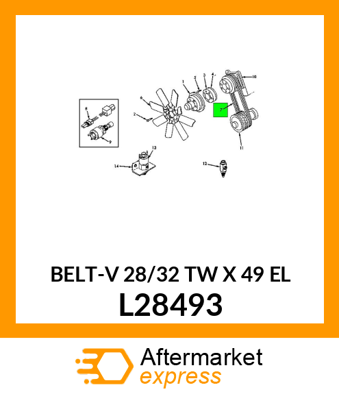 BELT-V 28/32 TW X 49 EL L28493