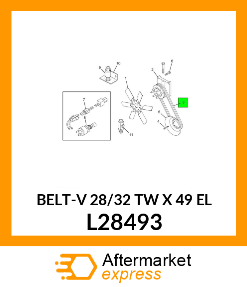 BELT-V 28/32 TW X 49 EL L28493