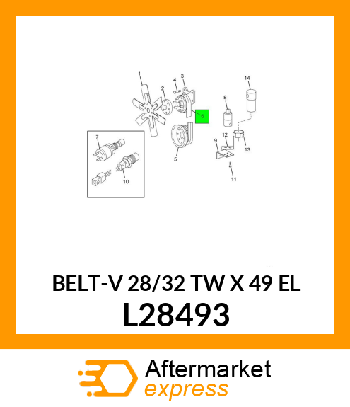 BELT-V 28/32 TW X 49 EL L28493