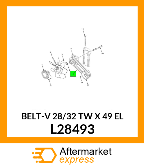 BELT-V 28/32 TW X 49 EL L28493