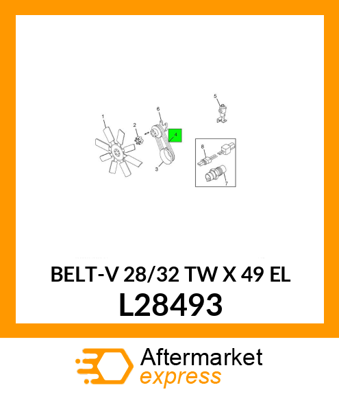 BELT-V 28/32 TW X 49 EL L28493