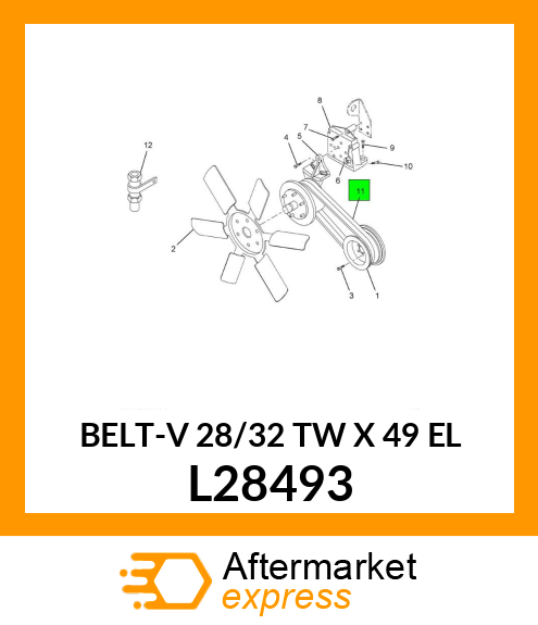 BELT-V 28/32 TW X 49 EL L28493