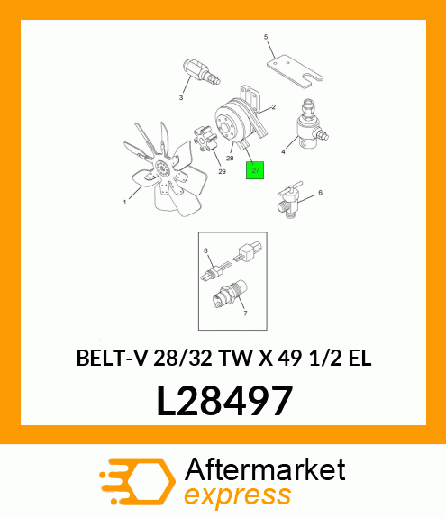 BELT-V 28/32 TW X 49 1/2 EL L28497