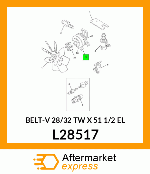 BELT-V 28/32 TW X 51 1/2 EL L28517